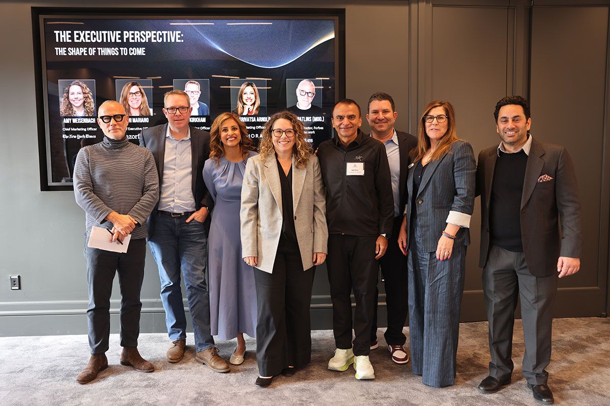 Speakers from The Executive Perspective panel at an AI Trailblazers summit
